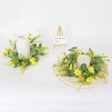 Maxbell Artificial Floral Candle Ring Wreath for Valentine Day Home Thanksgiving Day