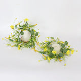 Maxbell Artificial Floral Candle Ring Wreath for Valentine Day Home Thanksgiving Day