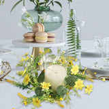 Maxbell Artificial Floral Candle Ring Wreath for Valentine Day Home Thanksgiving Day