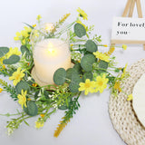 Maxbell Artificial Floral Candle Ring Wreath for Valentine Day Home Thanksgiving Day