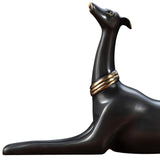 Maxbell Copper Dog Statue Adornment Crafts Animal Statue for Home Bedroom NightStand
