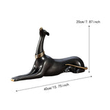 Maxbell Copper Dog Statue Adornment Crafts Animal Statue for Home Bedroom NightStand