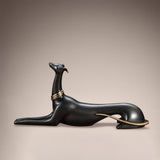 Maxbell Copper Dog Statue Adornment Crafts Animal Statue for Home Bedroom NightStand