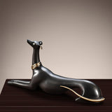 Maxbell Copper Dog Statue Adornment Crafts Animal Statue for Home Bedroom NightStand