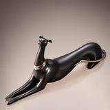 Maxbell Copper Dog Statue Adornment Crafts Animal Statue for Home Bedroom NightStand