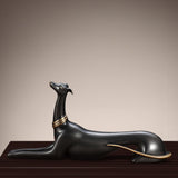 Maxbell Copper Dog Statue Adornment Crafts Animal Statue for Home Bedroom NightStand
