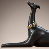 Maxbell Copper Dog Statue Adornment Crafts Animal Statue for Home Bedroom NightStand