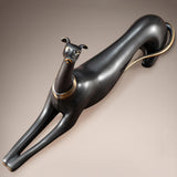 Maxbell Copper Dog Statue Adornment Crafts Animal Statue for Home Bedroom NightStand