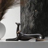 Maxbell Copper Dog Statue Adornment Crafts Animal Statue for Home Bedroom NightStand