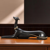 Maxbell Copper Dog Statue Adornment Crafts Animal Statue for Home Bedroom NightStand