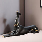 Maxbell Copper Dog Statue Adornment Crafts Animal Statue for Home Bedroom NightStand