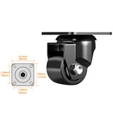 Maxbell Swivel Caster Wheel Smooth with Locking Brake for Workbench Furniture Tables 2 inch