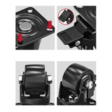 Maxbell Swivel Caster Wheel Smooth with Locking Brake for Workbench Furniture Tables 2.5 inch