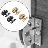 Maxbell 2Pcs Glass Cabinet Door Hinge Sturdy for Shower Door Kitchen Display Cabinet Black