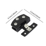 Maxbell 2Pcs Glass Cabinet Door Hinge Sturdy for Shower Door Kitchen Display Cabinet Black