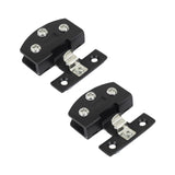 Maxbell 2Pcs Glass Cabinet Door Hinge Sturdy for Shower Door Kitchen Display Cabinet Black