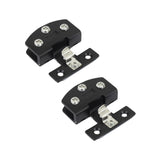 Maxbell 2Pcs Glass Cabinet Door Hinge Sturdy for Shower Door Kitchen Display Cabinet Black