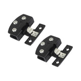 Maxbell 2Pcs Glass Cabinet Door Hinge Sturdy for Shower Door Kitchen Display Cabinet Black