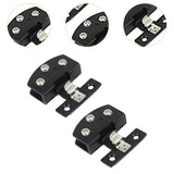 Maxbell 2Pcs Glass Cabinet Door Hinge Sturdy for Shower Door Kitchen Display Cabinet Black