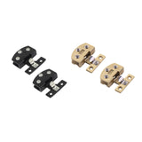 Maxbell 2Pcs Glass Cabinet Door Hinge Sturdy for Shower Door Kitchen Display Cabinet Black