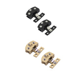 Maxbell 2Pcs Glass Cabinet Door Hinge Sturdy for Shower Door Kitchen Display Cabinet Black