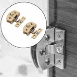 Maxbell 2Pcs Glass Cabinet Door Hinge Sturdy for Shower Door Kitchen Display Cabinet Gold