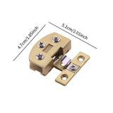 Maxbell 2Pcs Glass Cabinet Door Hinge Sturdy for Shower Door Kitchen Display Cabinet Gold