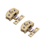Maxbell 2Pcs Glass Cabinet Door Hinge Sturdy for Shower Door Kitchen Display Cabinet Gold