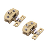 Maxbell 2Pcs Glass Cabinet Door Hinge Sturdy for Shower Door Kitchen Display Cabinet Gold