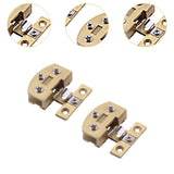 Maxbell 2Pcs Glass Cabinet Door Hinge Sturdy for Shower Door Kitchen Display Cabinet Gold