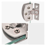 Maxbell 2Pcs Glass Cabinet Door Hinge Sturdy for Shower Door Kitchen Display Cabinet Gold