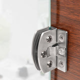 Maxbell 2Pcs Glass Cabinet Door Hinge Sturdy for Shower Door Kitchen Display Cabinet Gold