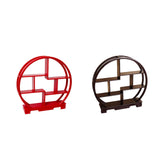 Maxbell Wooden Display Shelf Showcase Figure Storage Rack for Dessert Office Cupcake red