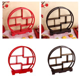 Maxbell Wooden Display Shelf Showcase Figure Storage Rack for Dessert Office Cupcake red