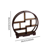 Maxbell Wooden Display Shelf Showcase Figure Storage Rack for Dessert Office Cupcake brown