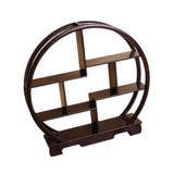 Maxbell Wooden Display Shelf Showcase Figure Storage Rack for Dessert Office Cupcake brown