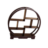 Maxbell Wooden Display Shelf Showcase Figure Storage Rack for Dessert Office Cupcake brown
