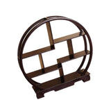Maxbell Wooden Display Shelf Showcase Figure Storage Rack for Dessert Office Cupcake brown