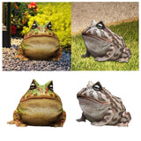 Maxbell Frog Figurine Landscape Funny Animal Sculpture for Patio Countertop Tabletop Green