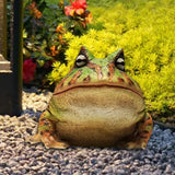 Maxbell Frog Figurine Landscape Funny Animal Sculpture for Patio Countertop Tabletop Green