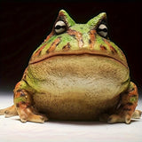 Maxbell Frog Figurine Landscape Funny Animal Sculpture for Patio Countertop Tabletop Green