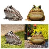 Maxbell Frog Figurine Landscape Funny Animal Sculpture for Patio Countertop Tabletop Green