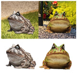 Maxbell Frog Figurine Landscape Funny Animal Sculpture for Patio Countertop Tabletop Green