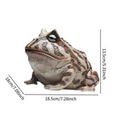 Maxbell Frog Figurine Landscape Funny Animal Sculpture for Patio Countertop Tabletop Gray