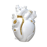 Maxbell Anatomical Heart Vase Creative Flower Vase for Halloween Bookshelf Valentine White