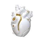 Maxbell Anatomical Heart Vase Creative Flower Vase for Halloween Bookshelf Valentine White