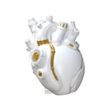 Maxbell Anatomical Heart Vase Creative Flower Vase for Halloween Bookshelf Valentine White