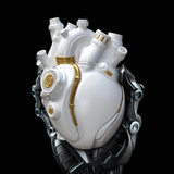 Maxbell Anatomical Heart Vase Creative Flower Vase for Halloween Bookshelf Valentine White