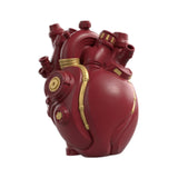 Maxbell Anatomical Heart Vase Creative Flower Vase for Halloween Bookshelf Valentine Red