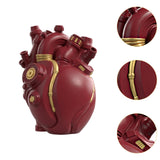 Maxbell Anatomical Heart Vase Creative Flower Vase for Halloween Bookshelf Valentine Red